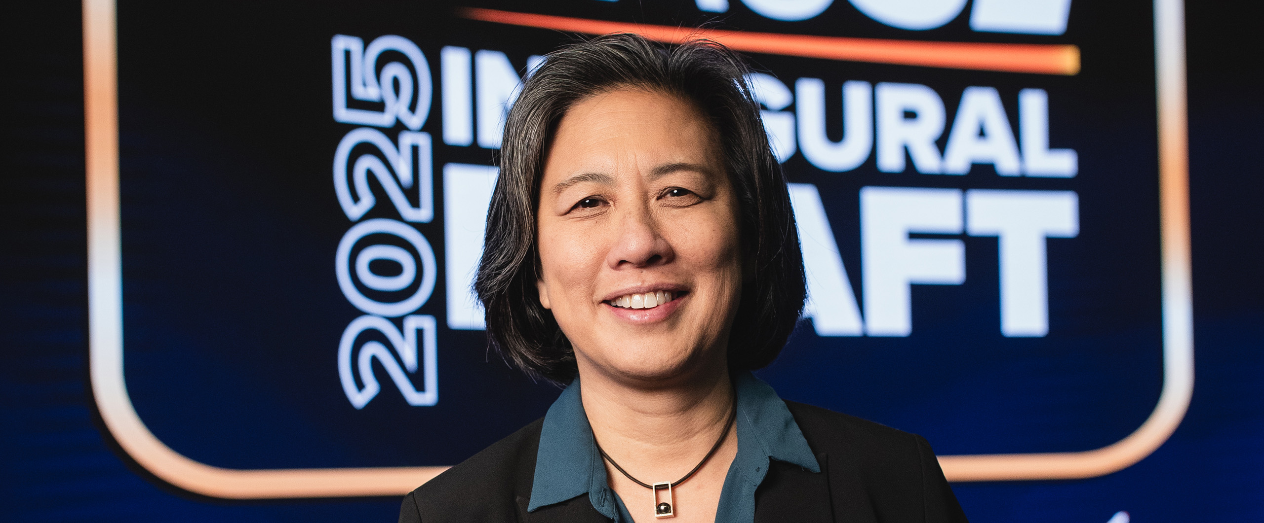 Kim Ng at the AUSL Inaugural Draft