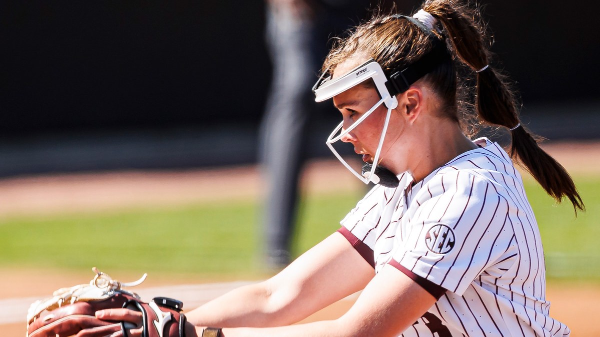 Mississippi State pitcher Peja Goold delivers a pitch